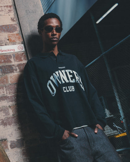 Represent Owners Rugby Top Jet Black