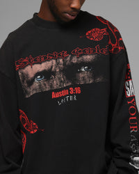 Loiter X WWE Stone Cold Long Sleeve T-Shirt Black