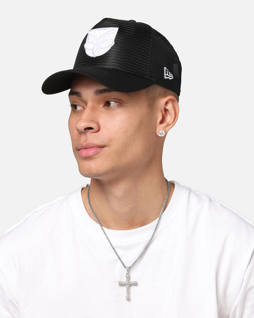New Era New Zealand Warriors 'NRL Mesh Crown' 9FORTY A-Frame Trucker Snapback Black