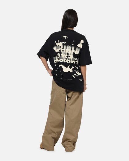 73Studio X Fortnite Where We Droppin T-Shirt Black Acidwash