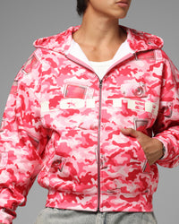 Loiter Digi Camo Zip Hoodie Pink Camo