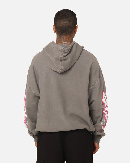 Loiter Wave Break Vintage Hoodie Charcoal