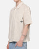 Carre Signature Rose Button Up Shirt Natural Pinstripe