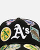 New Era Oakland Athletics 'All Over Embroidery' 9FORTY A-Frame Snapback Black