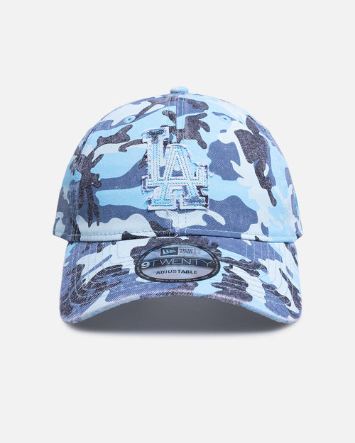 New Era Los Angeles Dodgers 'Frayed Washed Camo' 9TWENTY Strapback Pastel Blue