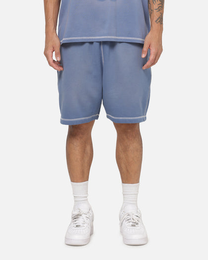 New Era Acid Wash Fleece Shorts Blue