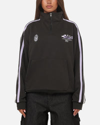 Carre Footie 1/4 Zip Crewneck Vintage Black