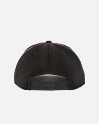 New Era Parramatta Eels 'NRL Golfer Washed Black' Pre-Curved Corduroy Golfer Snapback Washed Black