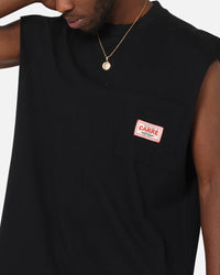 Carre Pocket Muscle T-Shirt Black