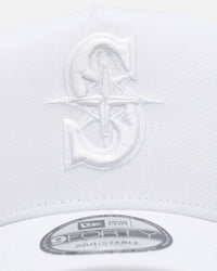 New Era Seattle Mariners 'Easy White' 9FORTY A-Frame Snapback White/White