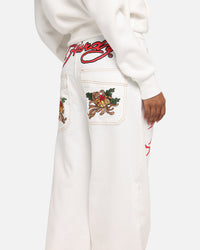 Ed Hardy Death Before Dishonour Jeans Off White