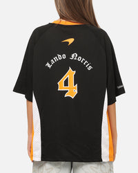 Mitchell & Ness McLaren Lando Norris Black Letter Jersey Black/Papaya
