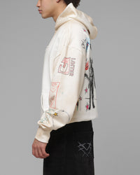 Loiter Hand Drawn Hoodie Off White