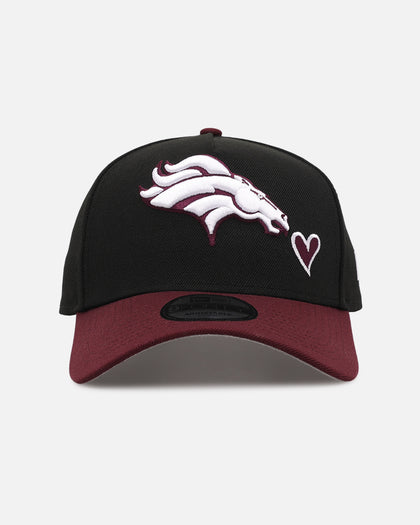 New Era Denver Broncos 'Burgundy Hearts' 9FORTY A-Frame Snapback Black/Maroon