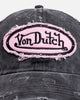Von Dutch Distressed Trucker Snapback Black/Pink