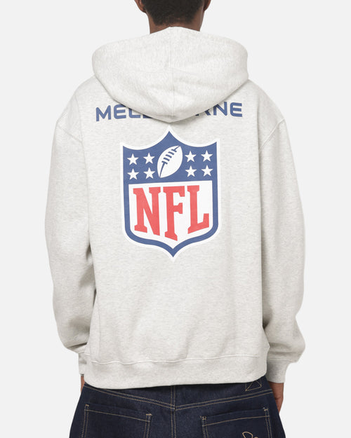 Majestic Athletic Melbourne NFL Crest Hoodie Silver Marle