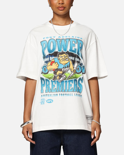 Mitchell & Ness Port Adelaide Power Mascot T-Shirt Vintage White