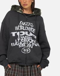 Mitchell & Ness Los Angeles Lakers World Tour Hoodie Washed Black