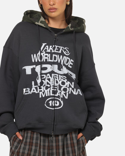 Mitchell & Ness Los Angeles Lakers World Tour Hoodie Washed Black