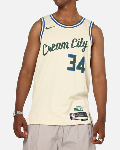 Nike Giannis Antetokounmpo Milwaukee Bucks #34 City Edition 2025/26 NBA Swingman Jersey Flat Opal/Green