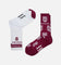 Foot-ies Queensland Maroons Icons Sneaker Socks 2 Pack White/Maroon