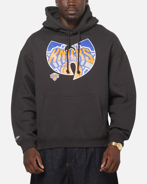 Mitchell & Ness New York Knicks X Wu Tang Logo Hoodie Faded Black