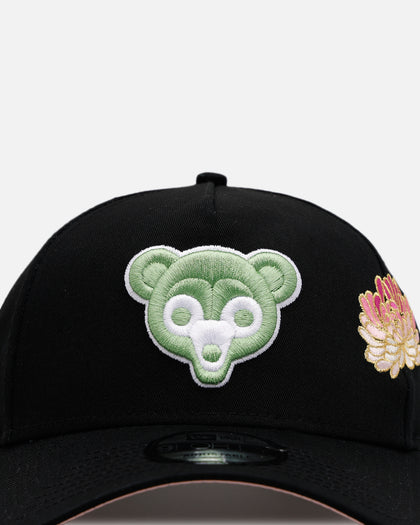 New Era Chicago Cubs 'Satin Flower' 9FORTY A-Frame Snapback Black/Pink