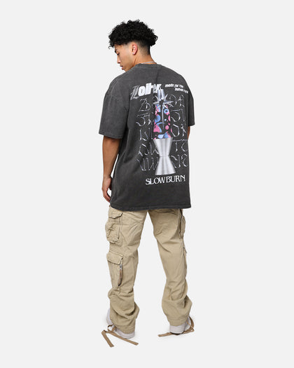 Loiter Slow Burn T-Shirt Black Wash