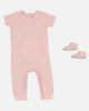 Nike Infants' Rib Knit Romper and Socks Set Pink