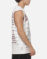 Saint Morta World Tour Oversized Muscle T-Shirt Off White