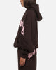 Ed Hardy Women's Distressed Hoodie Brown