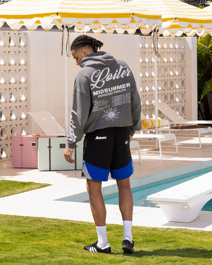 Loiter Midsummer Vintage Hoodie Charcoal