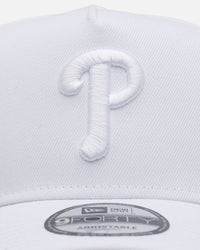 New Era Philadelphia Phillies 'Easy White' 9FORTY A-Frame Snapback White/White
