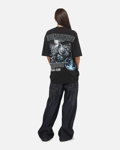 73Studio X Warcraft Frostmourne Hungers T-Shirt Black Acidwash