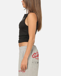 Ed Hardy Women's Chrome Boatneck Tank Black