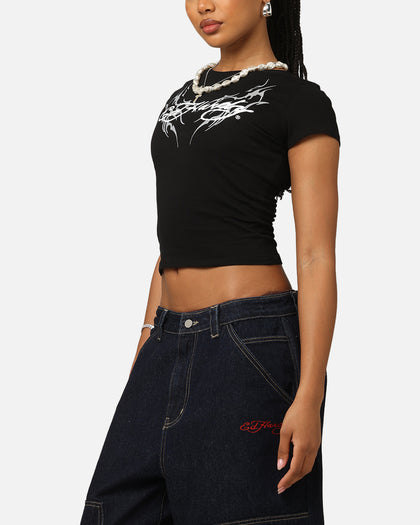 Ed Hardy Women's Tribal Baby T-Shirt Black