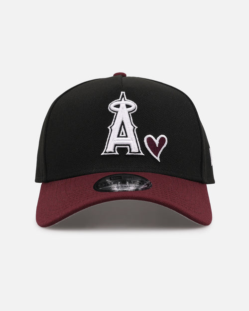 New Era Los Angeles Angels 'Burgundy Hearts' 9FORTY A-Frame Snapback Black/Maroon