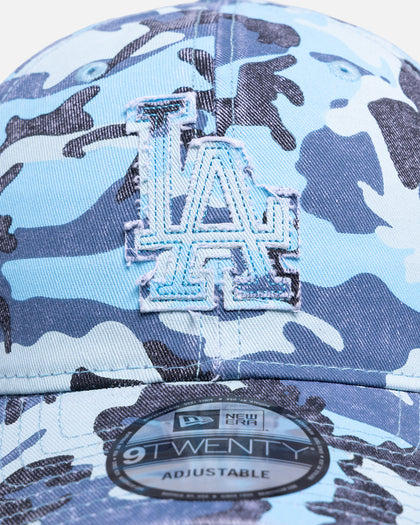 New Era Los Angeles Dodgers 'Frayed Washed Camo' 9TWENTY Strapback Pastel Blue