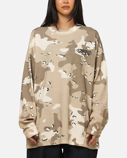 Carre Deserted Long Sleeve T-Shirt Brown Camo