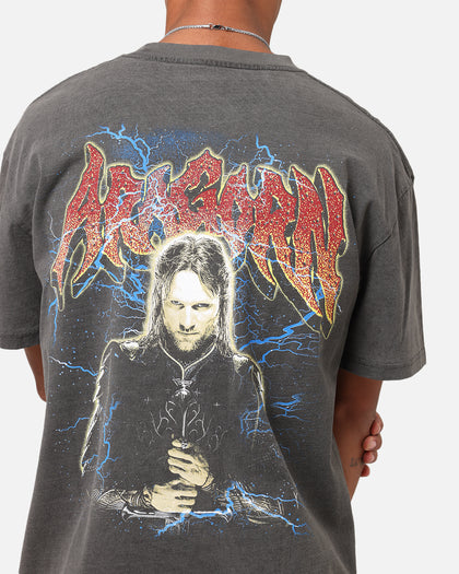 American Thrift X The Lord Of The Ring Aragorn Heavy T-Shirt Black Wash