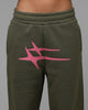 Loiter Hybrid Sweatpants Olive/Pink