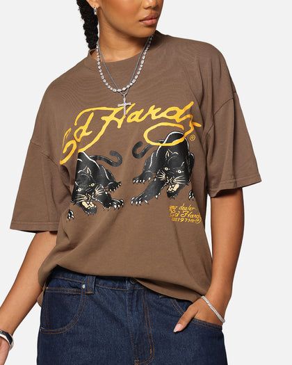 Ed Hardy Pypu Panther T-Shirt Brown