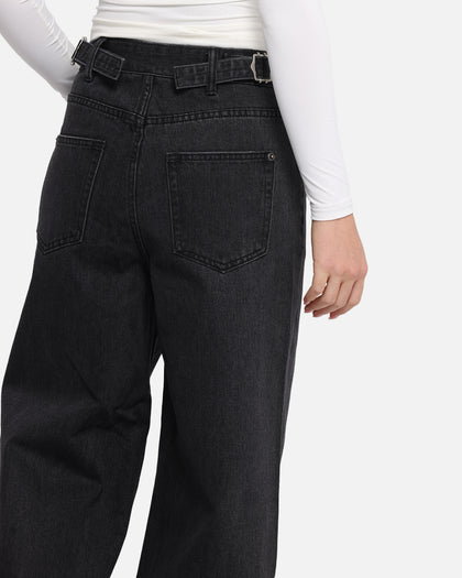 XXIII Women's Wide Leg Jeans Washed Black