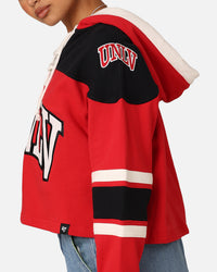 47 Brand Women's University Of Las Vegas Cropped Lacer Hoodie Red