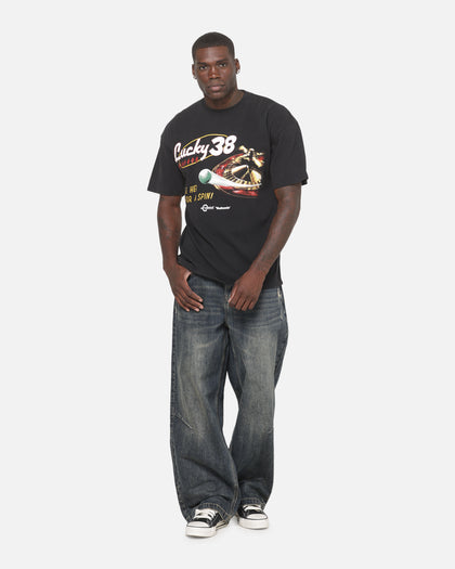 73Studio X Fallout Take Her For A Spin T-Shirt Black Acidwash