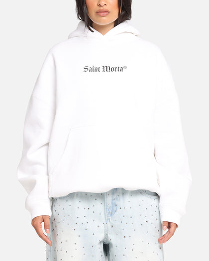 Saint Morta Weiry Hearts Boxy Hoodie White
