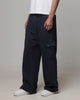 American Thrift Cargo Wide Leg Track Pants Washed Black