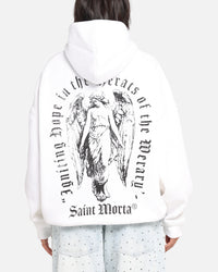 Saint Morta Weiry Hearts Boxy Hoodie White