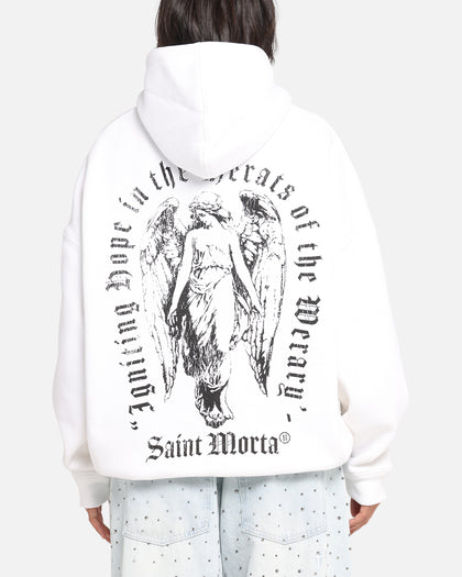 Saint Morta Weiry Hearts Boxy Hoodie White