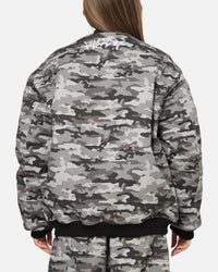 Carre Camo Bomber Jacket Black Camo